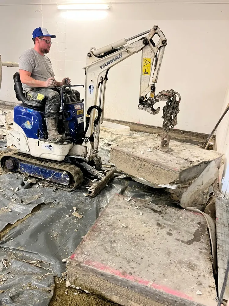 prestation sciage sol